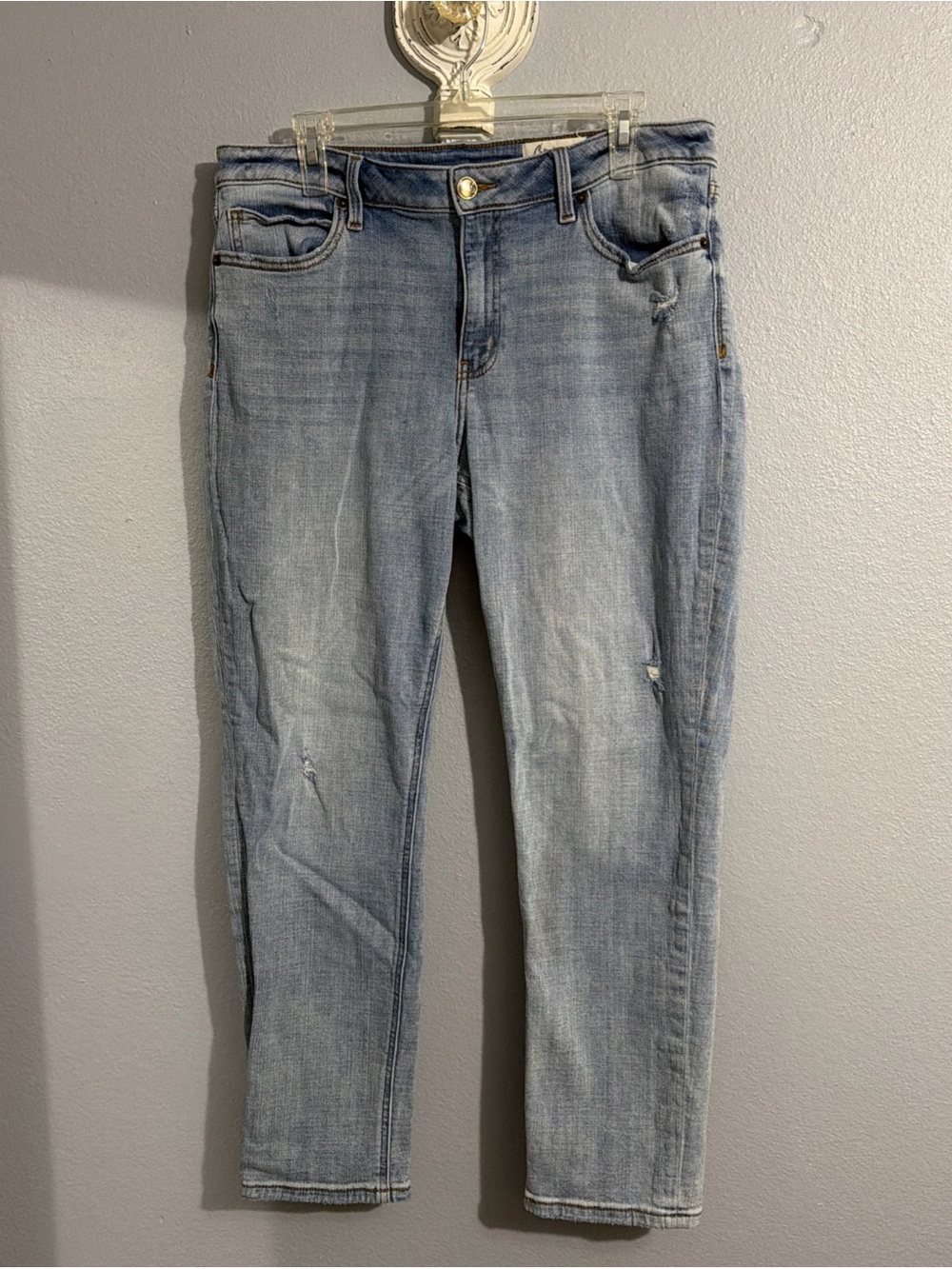 Cosmic Blue Love- High-rise Slim Stretch Jeans, Size 32 - Picture 2 of 13